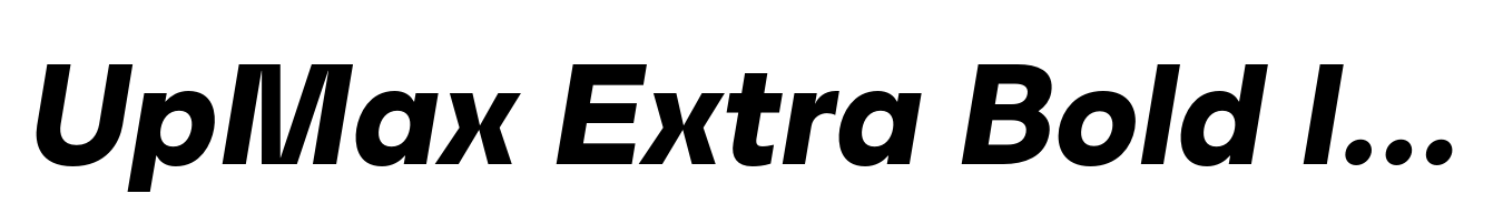 UpMax Extra Bold Italic